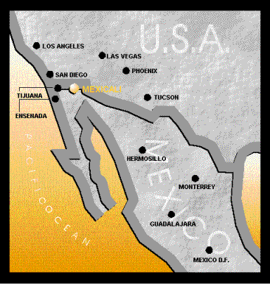 Map of Mexicali area